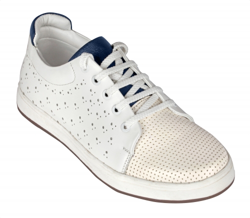 white leather sneaker